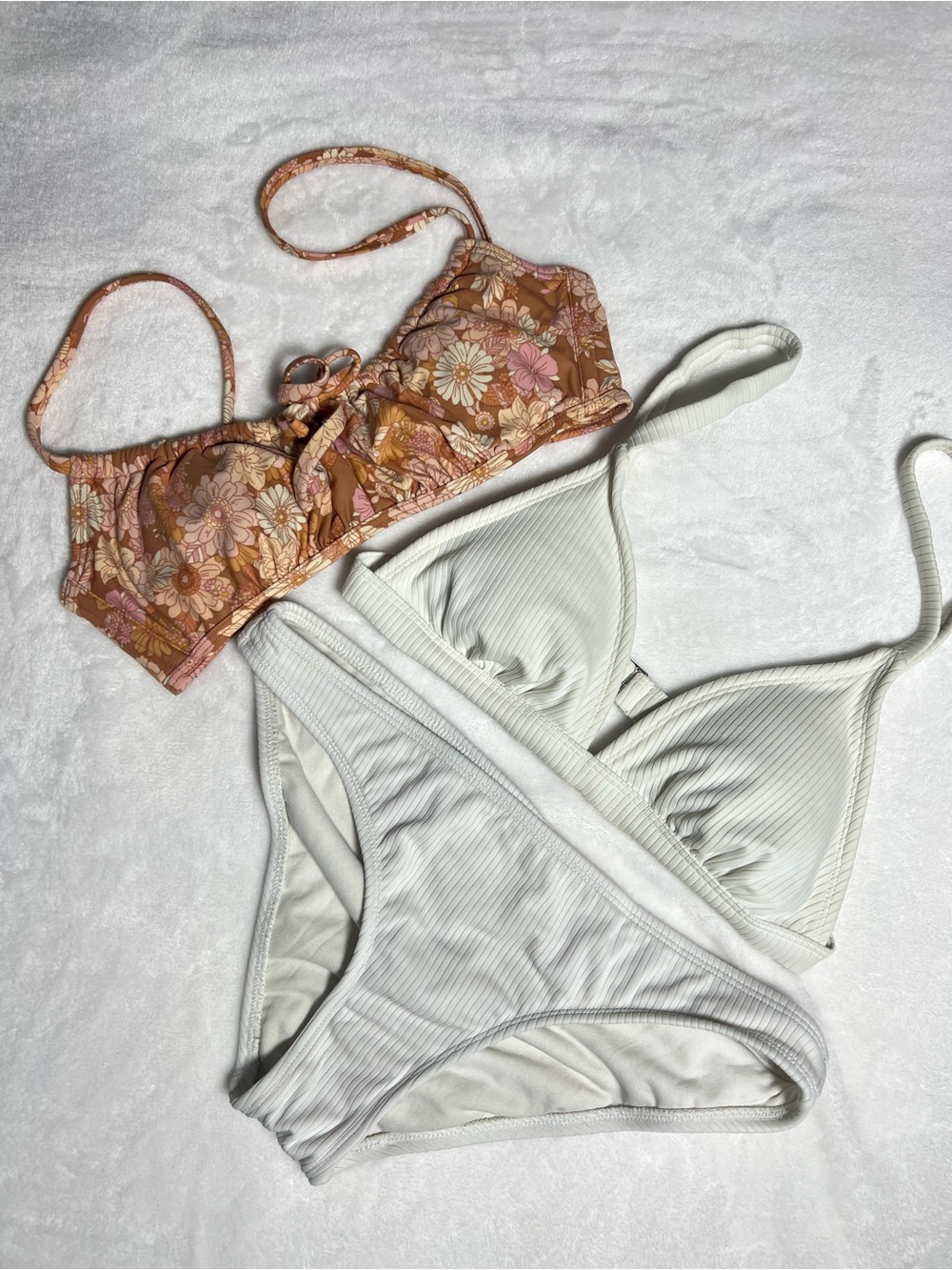 Lot of 3 EXHILARATION Swim Set - 2 Tops + 1 Bottom - size M Bundle